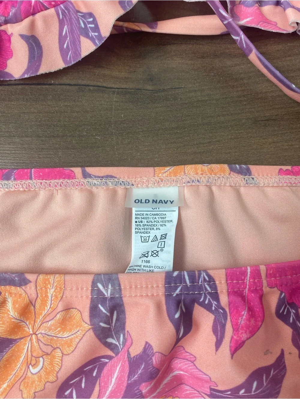 Pink Floral Tie-Side Bikini